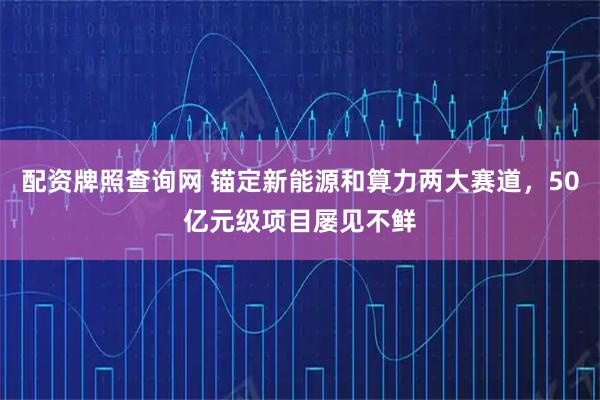 配资牌照查询网 锚定新能源和算力两大赛道，50亿元级项目屡见不鲜